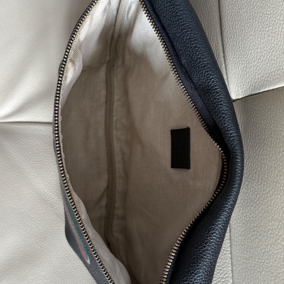 Authentic Gucci Logo Belt Fanny Waist Leather Black Bag Large Unisex - Picture 6 of 11